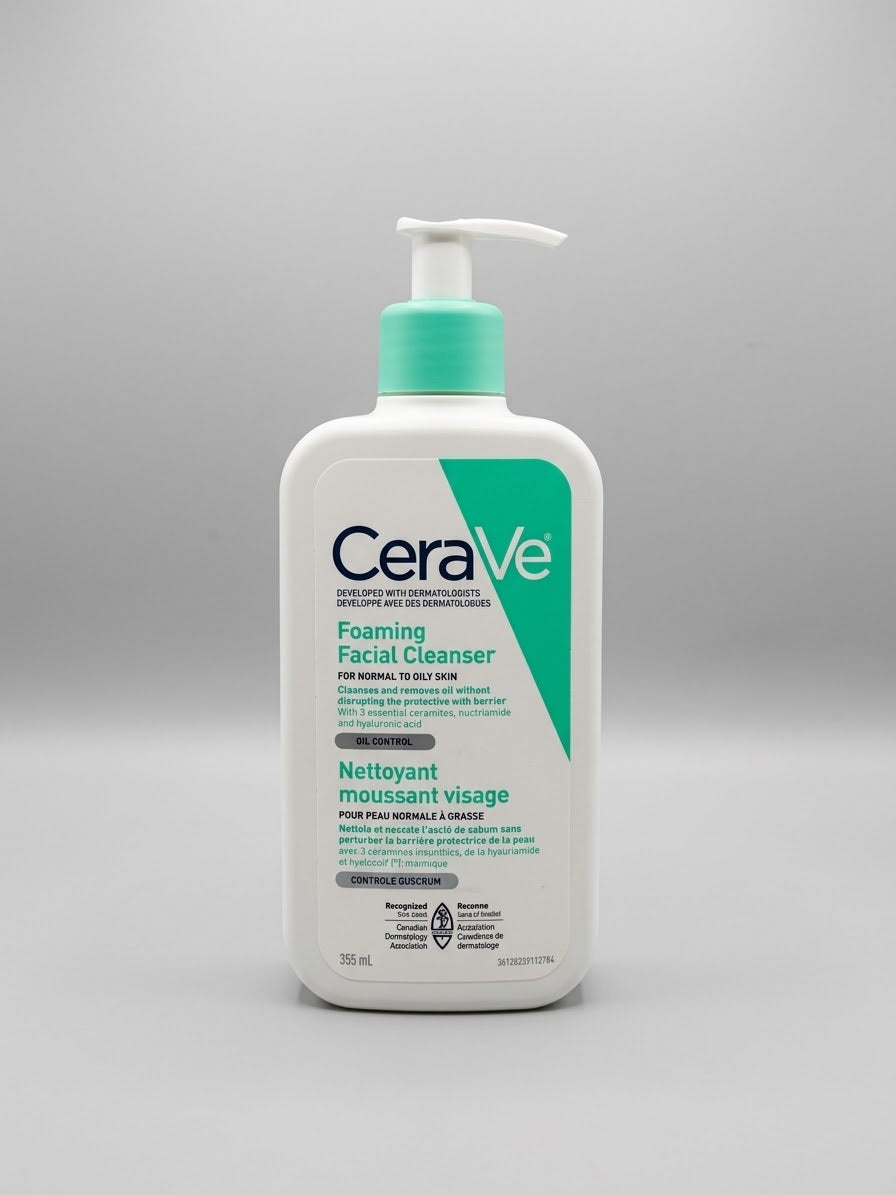 CeraVe Foaming Facial Cleanser for Normal to Oily Skin (355ml / 12 fl oz) Canada Variant
